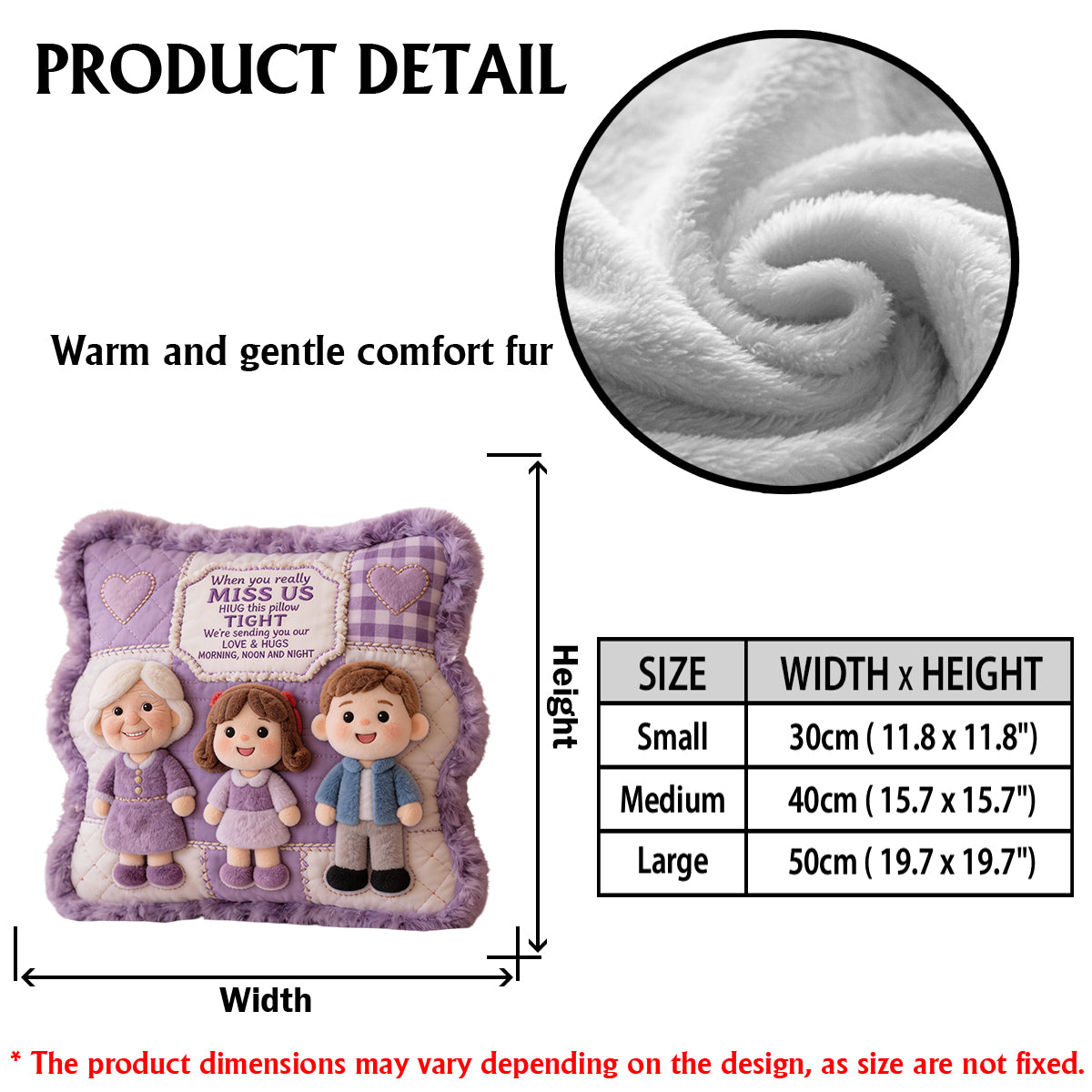 Hug This Pillow - Personalized Long Distance Premium Faux Fur Pillow