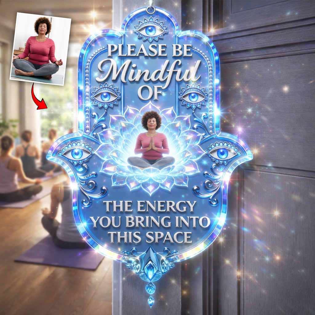 Yoga Lovers, Hamsa Hand - Personalized Yoga Acrylic Sign