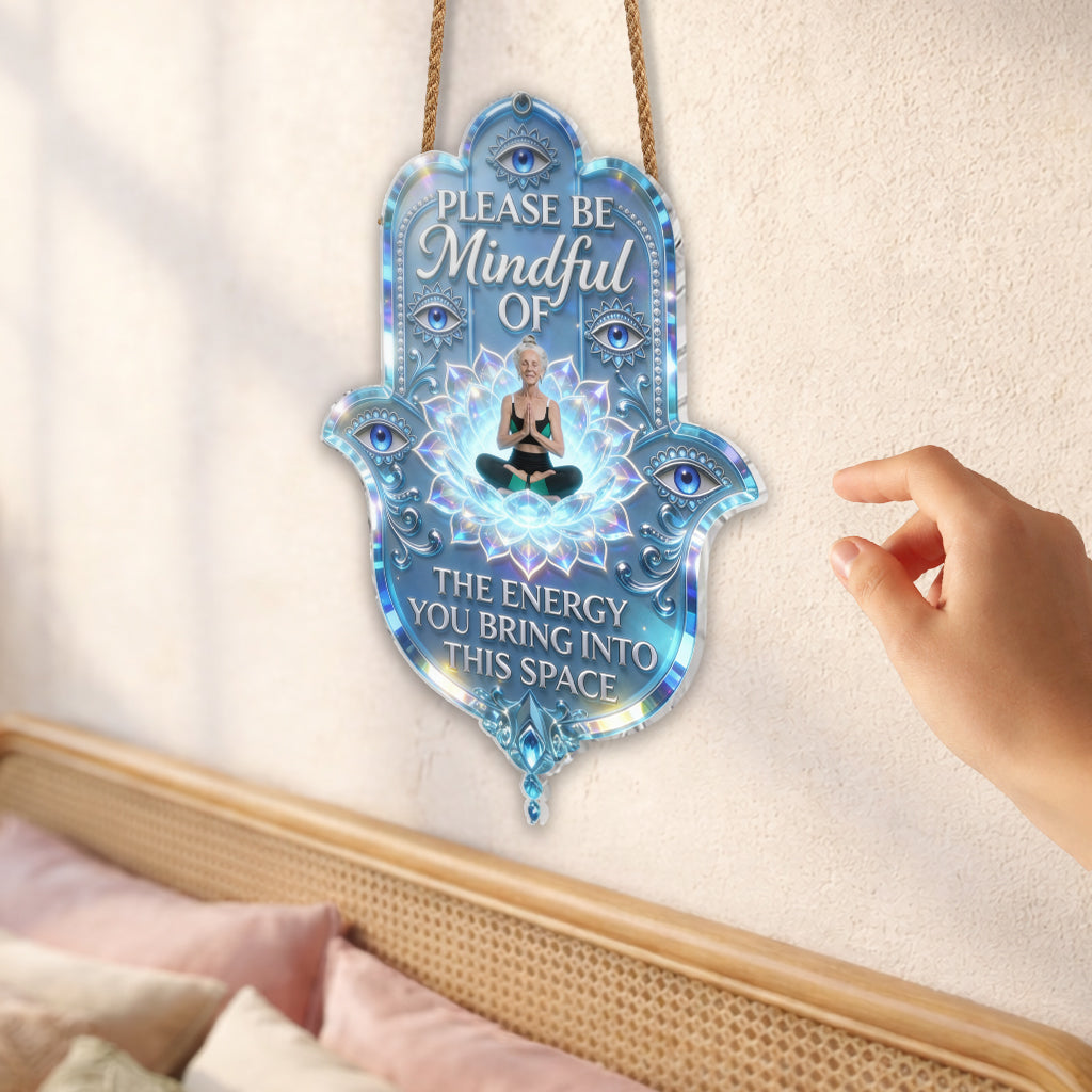 Yoga Lovers, Hamsa Hand - Personalized Yoga Acrylic Sign