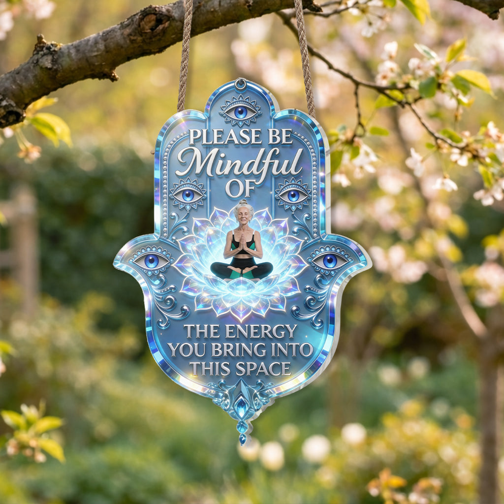 Yoga Lovers, Hamsa Hand - Personalized Yoga Acrylic Sign