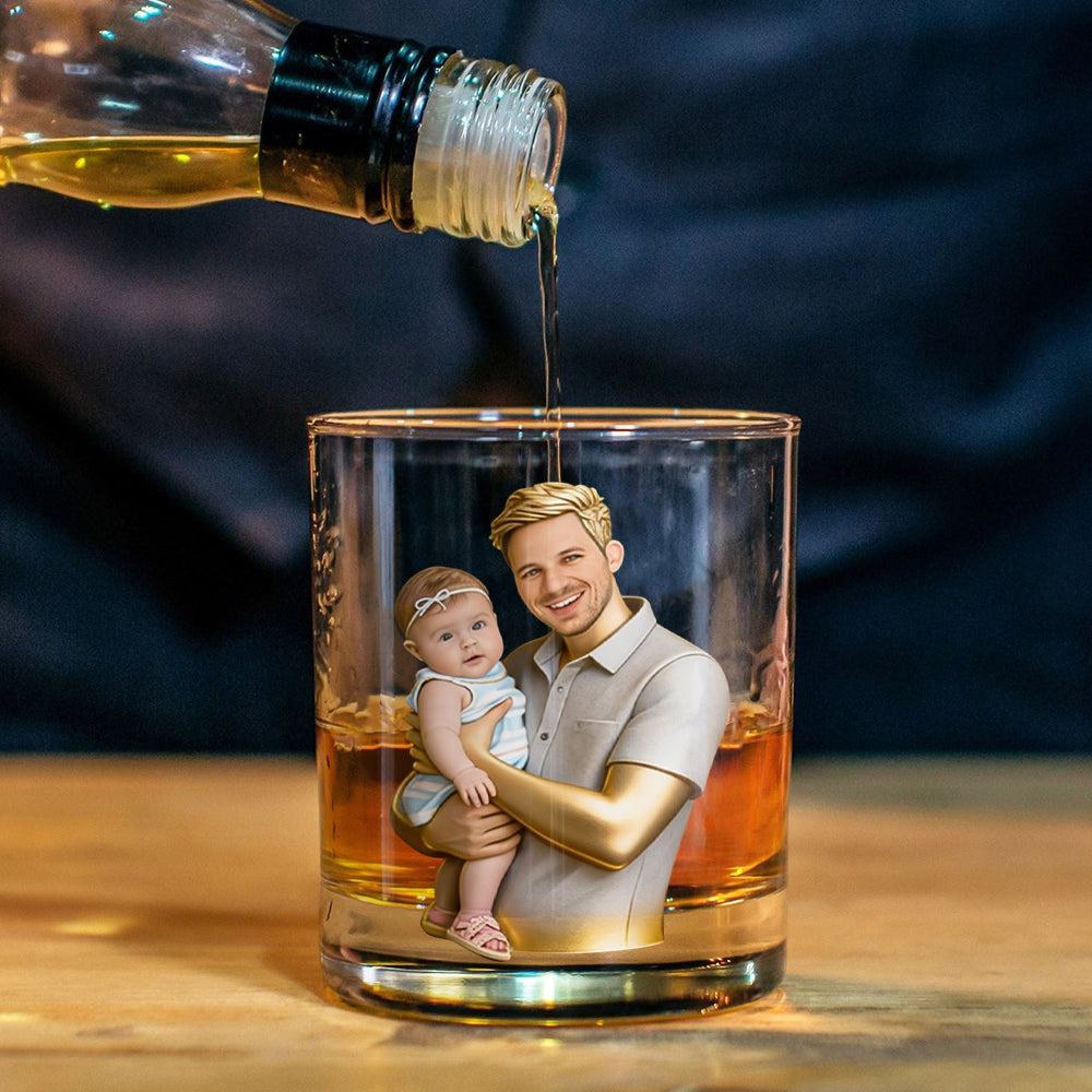 Erster Vatertag - Personalisierbares Whiskeyglas für Väter