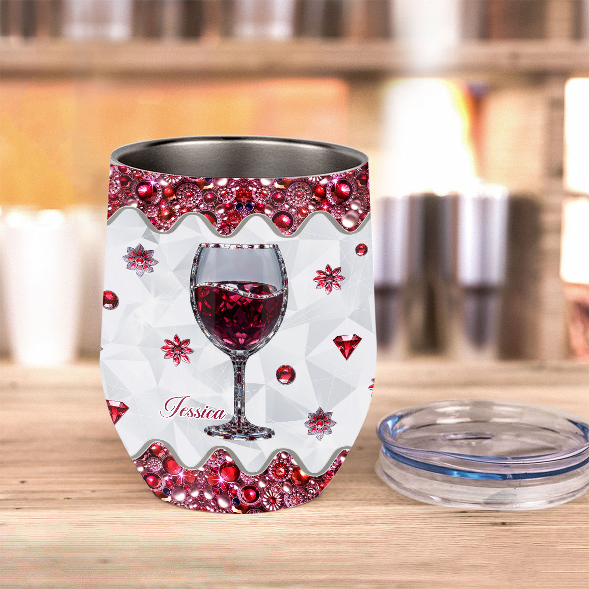 Just A Girl Who Loves Wine - Personalized Wine Tumbler