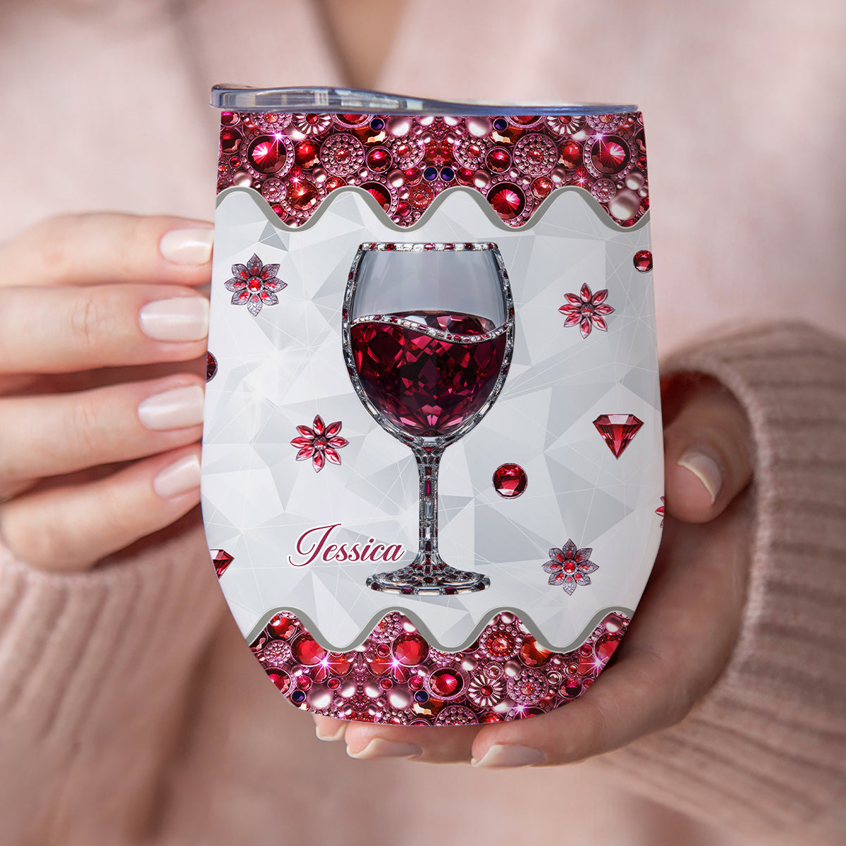 Just A Girl Who Loves Wine - Personalized Wine Tumbler