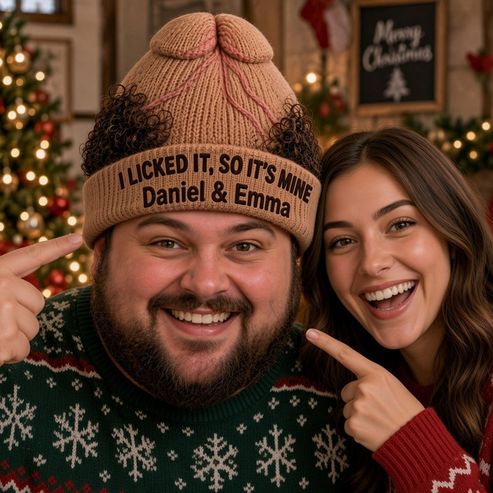 Funny Head Gift Idea - Personalized Father Beanie Hat