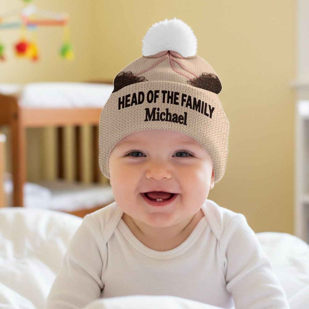 Funny Head Gift Idea - Personalized Father Beanie Hat