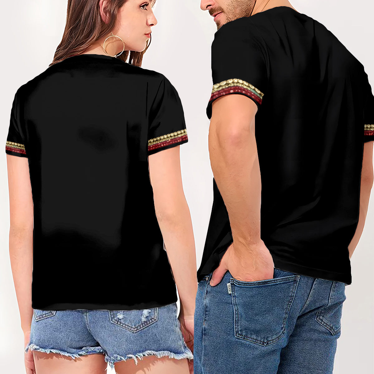 Individuelles Foto Liebe meinen Job - Personalisierte Lehrer V-Ausschnitt T-Shirt