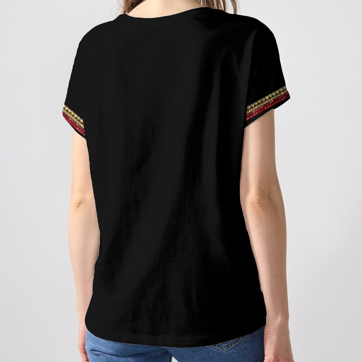 Individuelles Foto Liebe meinen Job - Personalisierte Lehrer V-Ausschnitt T-Shirt