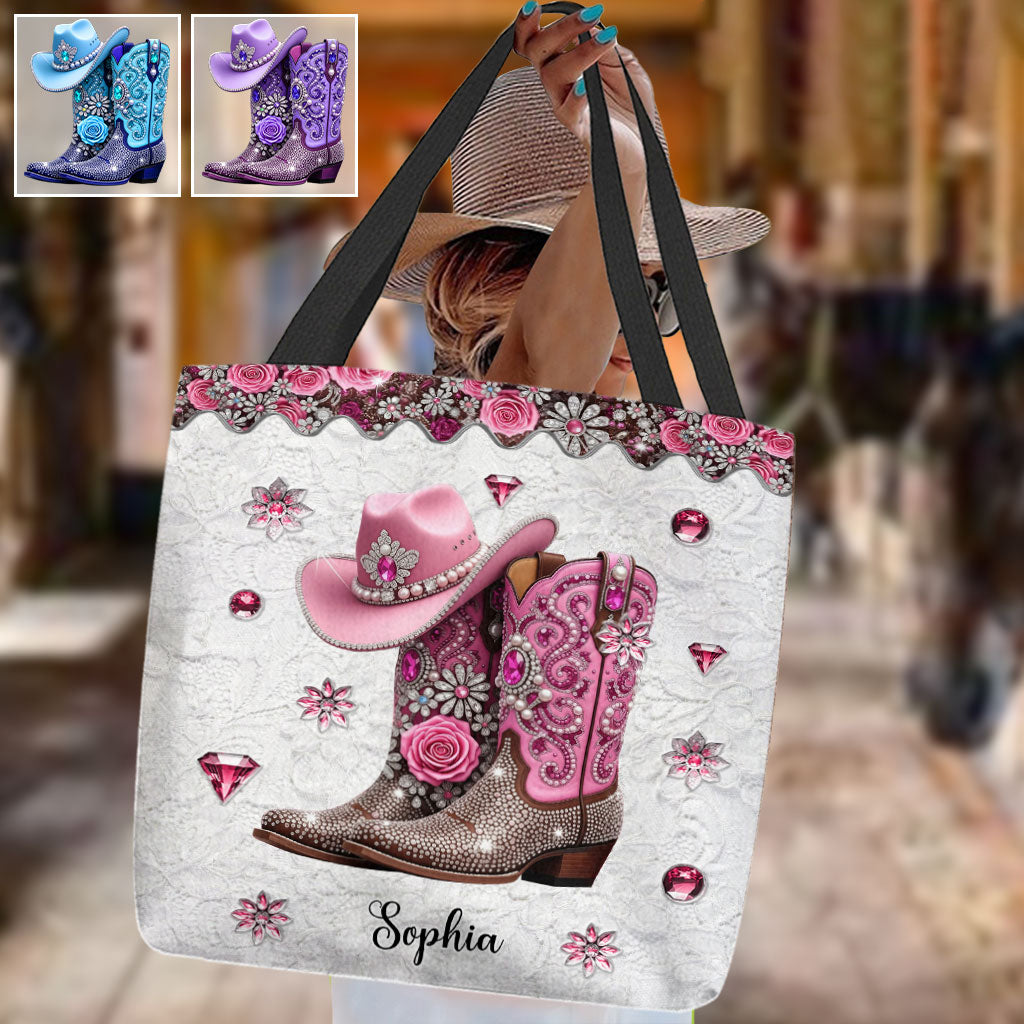 Cowgirl Boots - Personalized Cowgirl Tote Bag