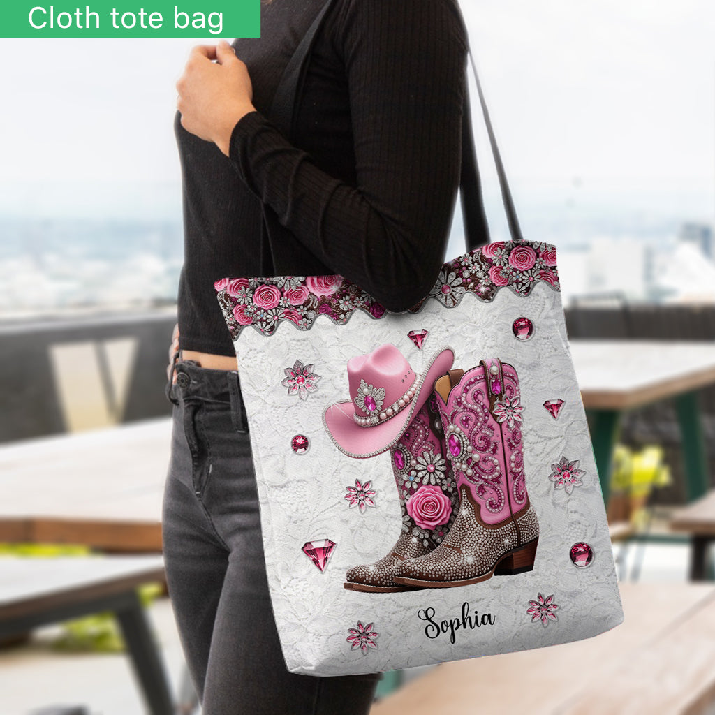 Cowgirl Boots - Personalized Cowgirl Tote Bag