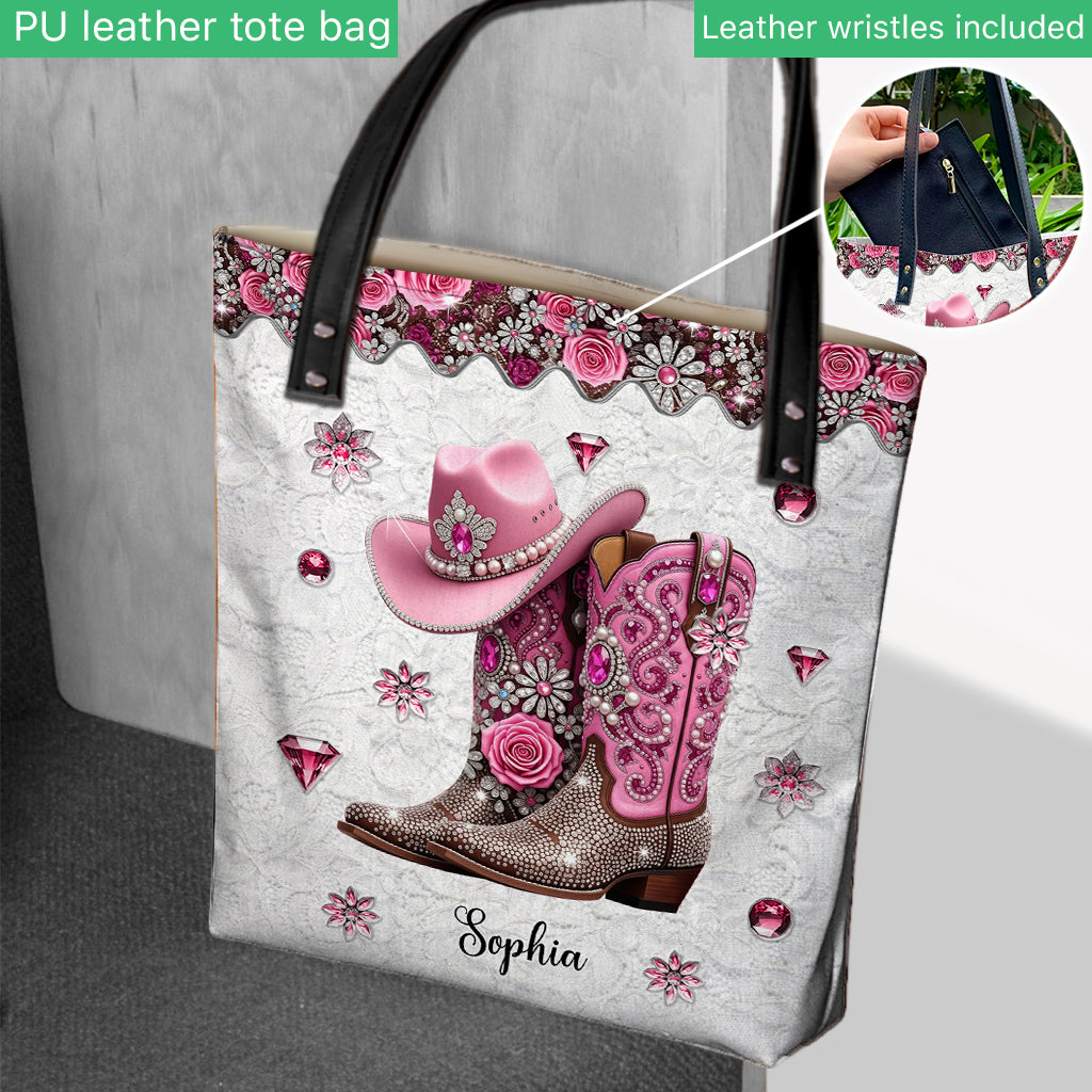 Cowgirl Boots - Personalized Cowgirl Tote Bag