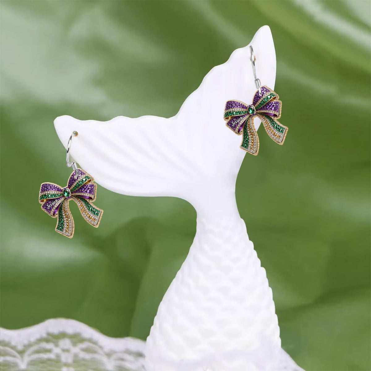 C'est Mardi Gras ! - Boucles d'oreilles personnalisées pour Mardi Gras