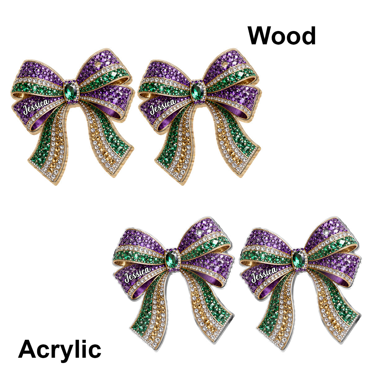 C'est Mardi Gras ! - Boucles d'oreilles personnalisées pour Mardi Gras