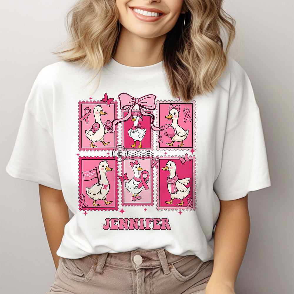 In October We Wear Pink - Personalized Breast Cancer Awareness T-shirt And Hoodie