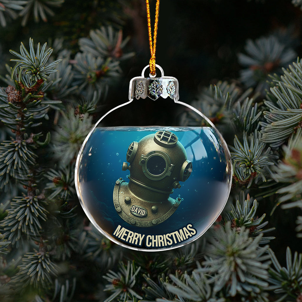 Weihnachtliche Taucher-Weihnachtsdekoration – Personalisierter Taucher-Weihnachtsschmuck
