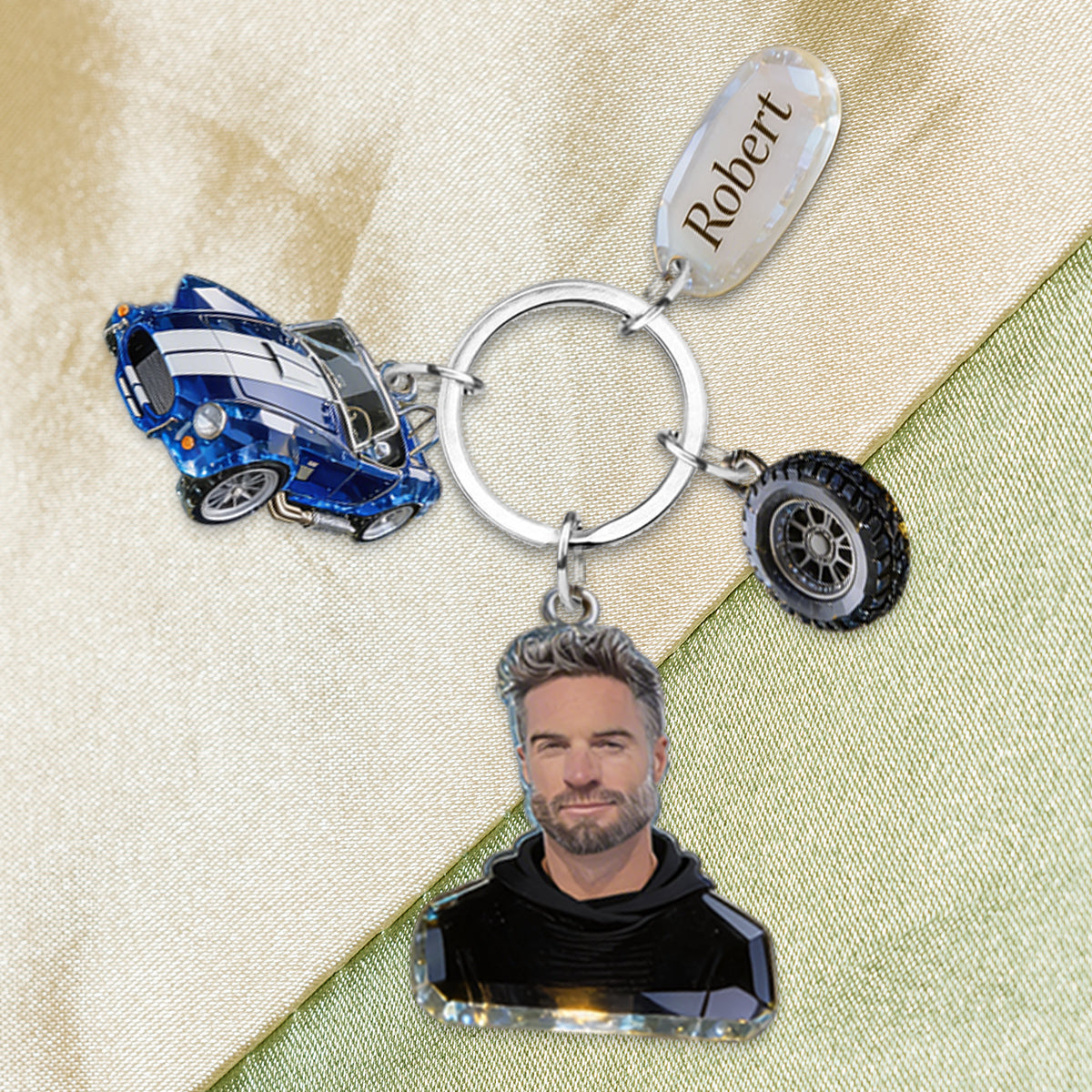Custom Any Photo - Personalized Car Lover Keychain With Charms