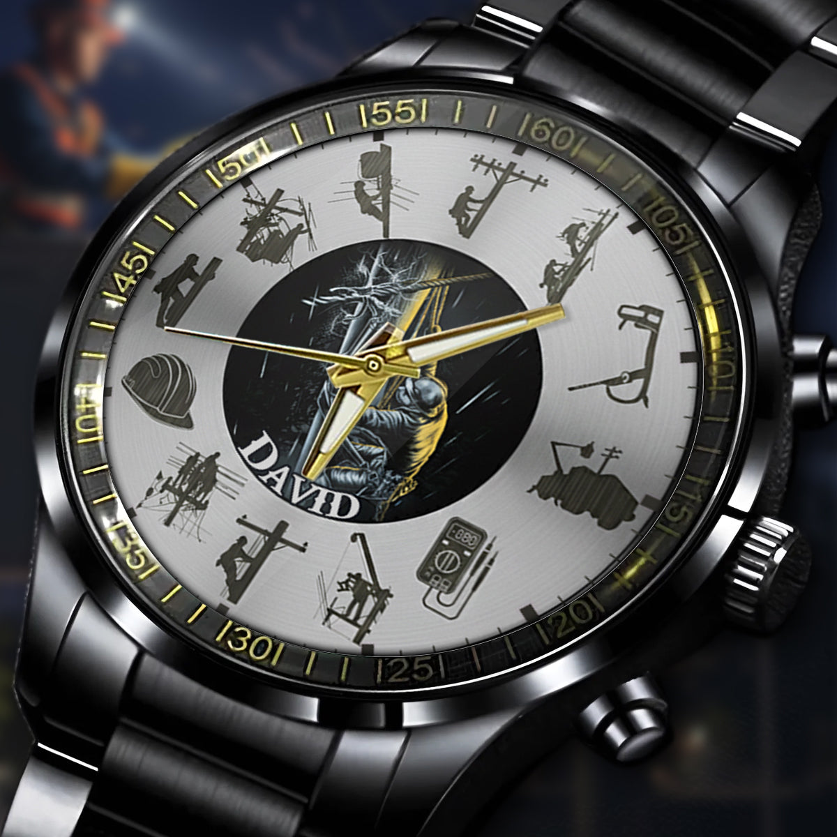 Keep The Lights On - Personalized Lineman Hand Watch