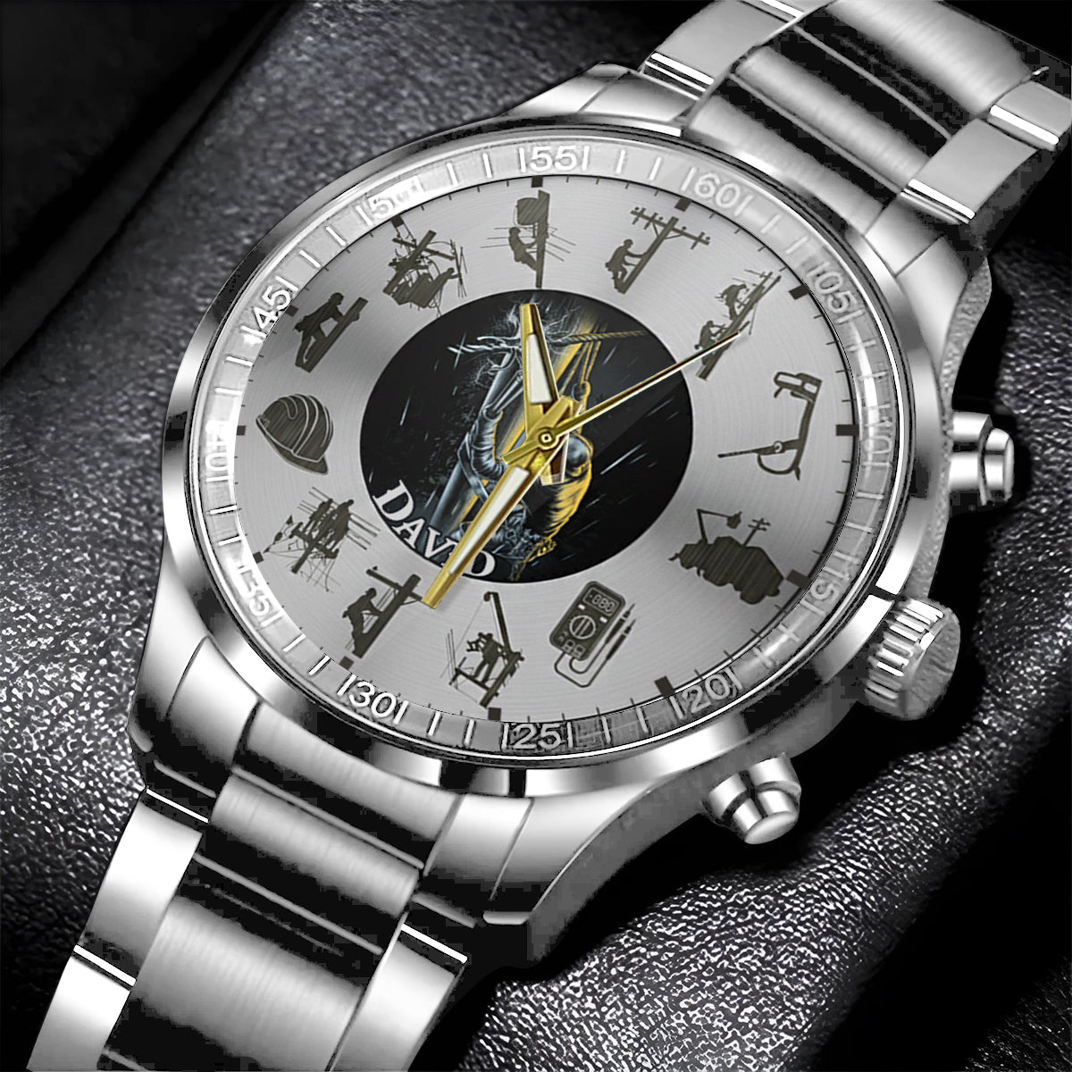 Keep The Lights On - Personalized Lineman Hand Watch