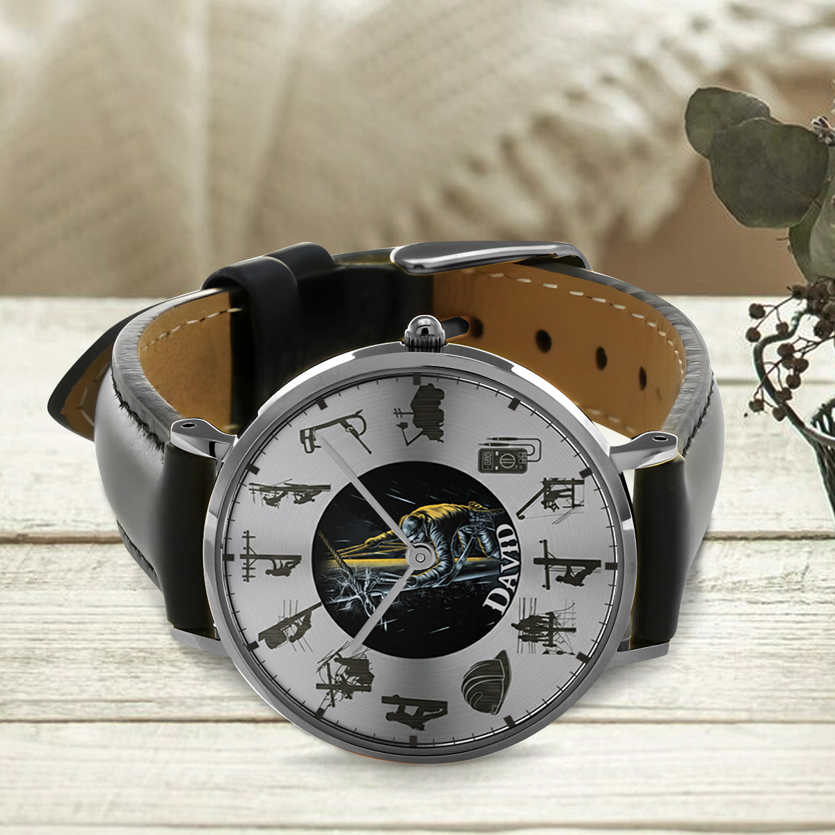 Keep The Lights On - Personalized Lineman Hand Watch