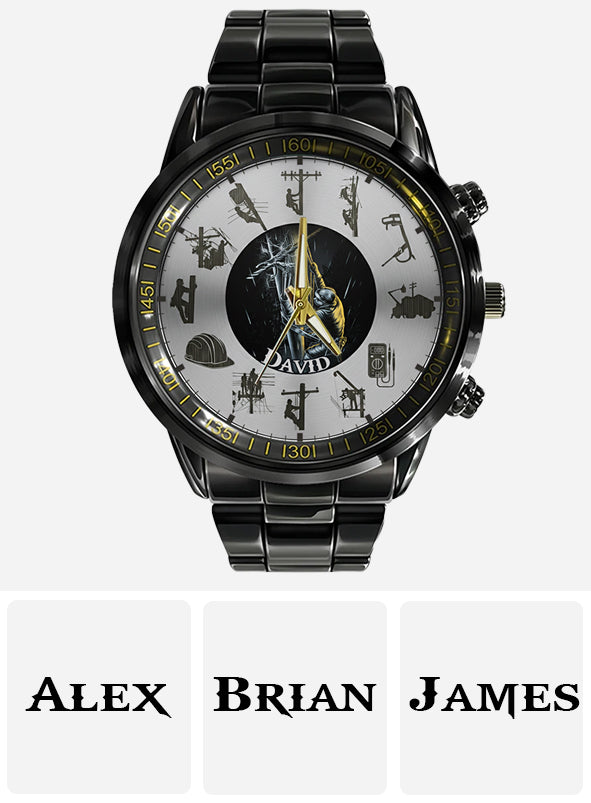 Keep The Lights On - Personalized Lineman Hand Watch