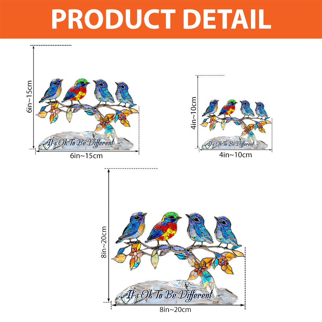 It's Ok To Be Different - Personalized Autism Awareness Custom Shaped Acrylic Plaque