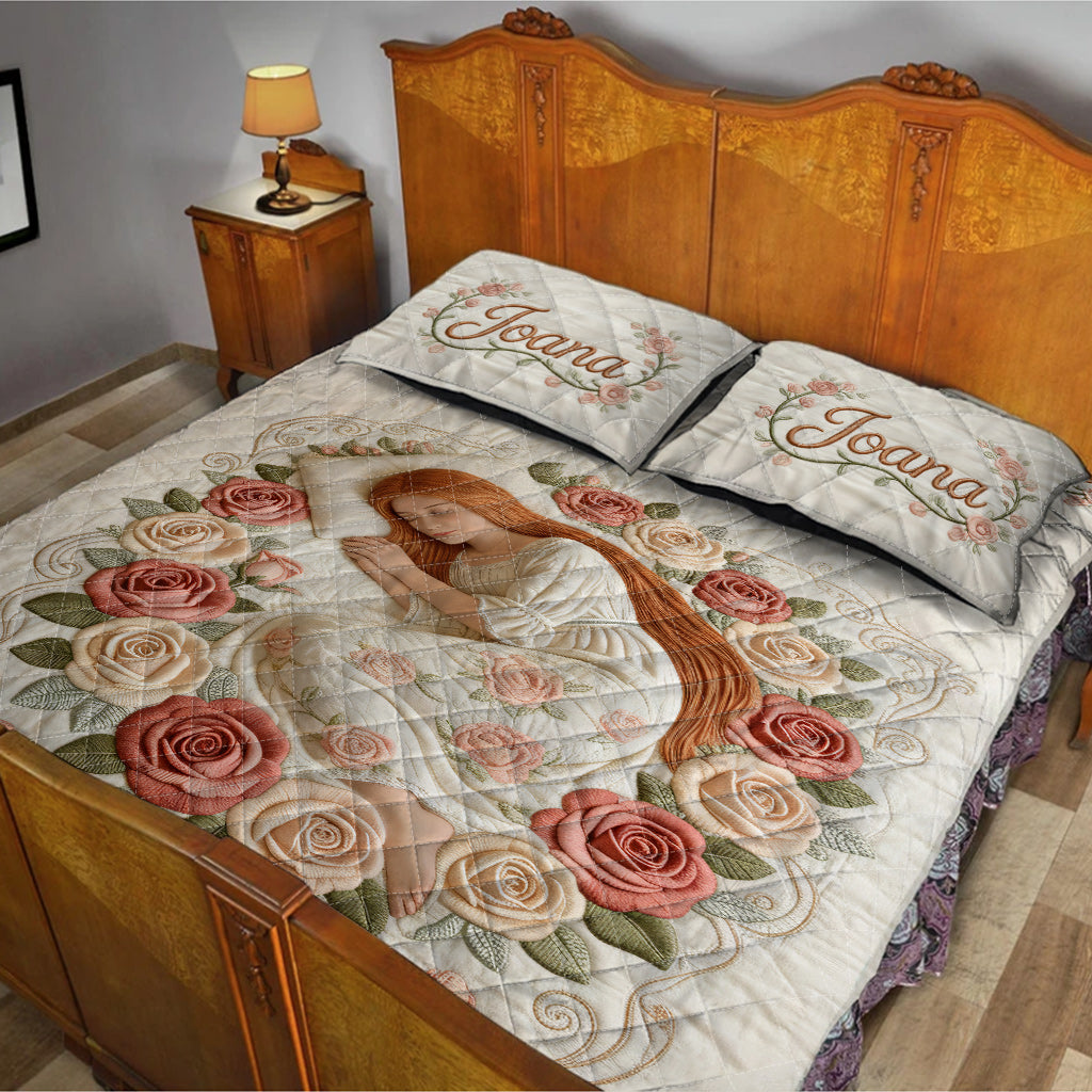 Birthmonth Flower Dream - Personalized Birth Month Flower Quilt Set