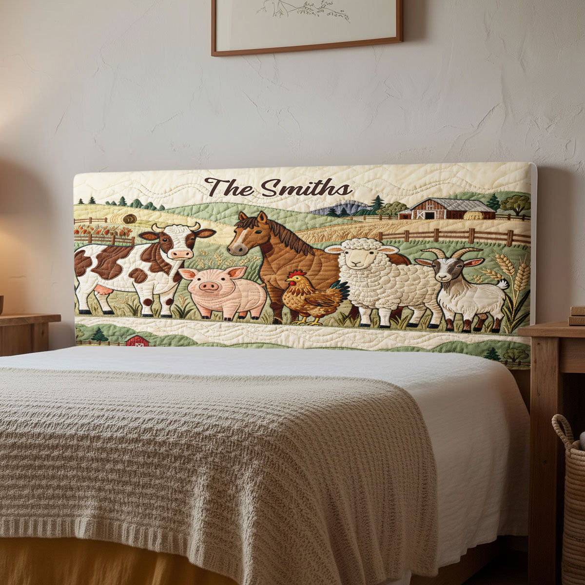 Farmhouse - Personalized Farmer Headboard Slipcover