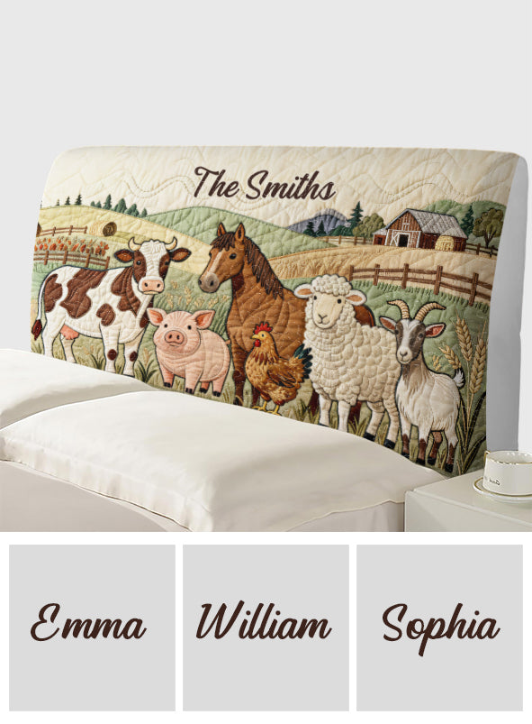 Farmhouse - Personalized Farmer Headboard Slipcover