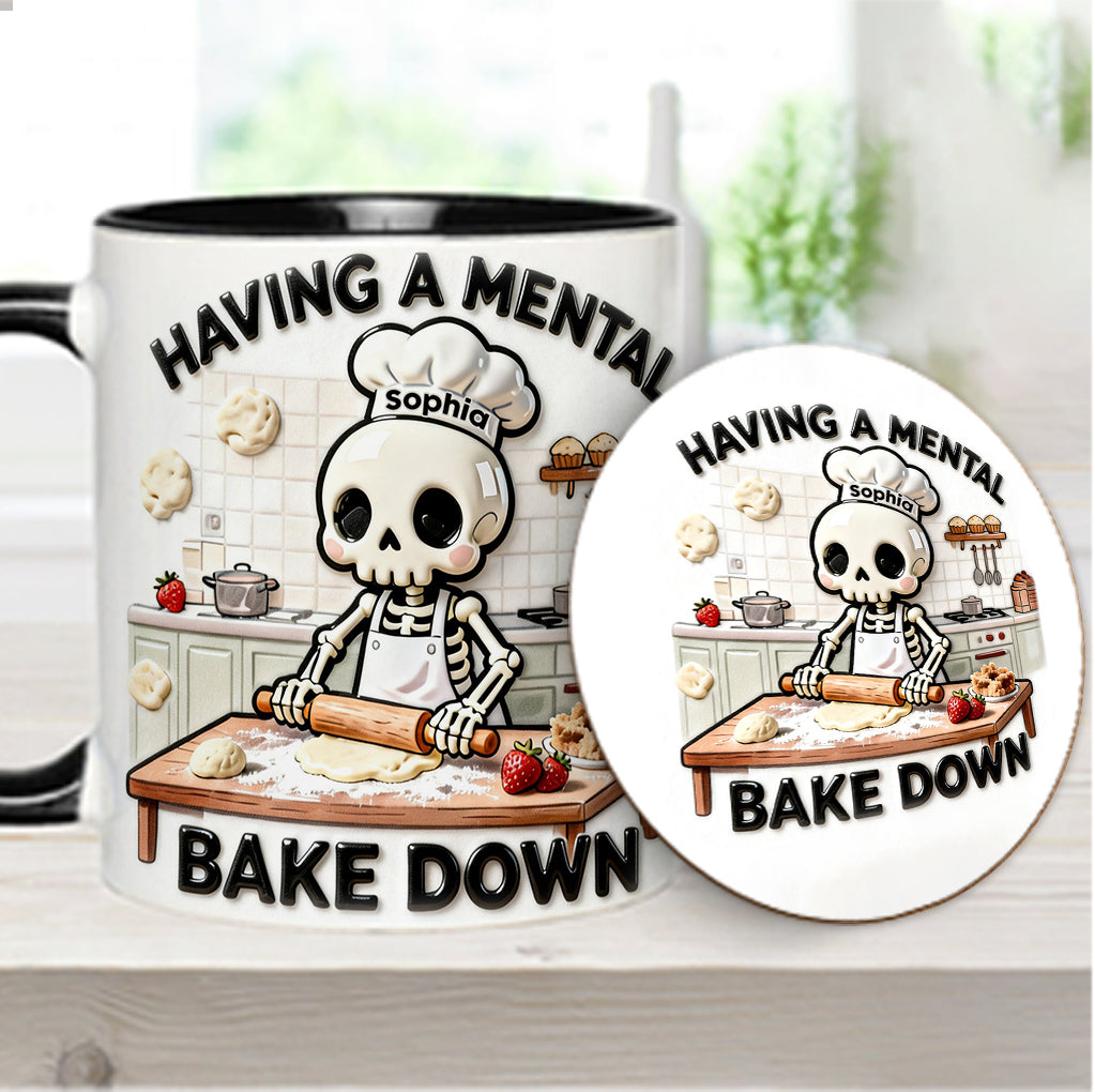 Se détendre en cuisinant - Mug et sous-verre personnalisés pour la pâtisserie