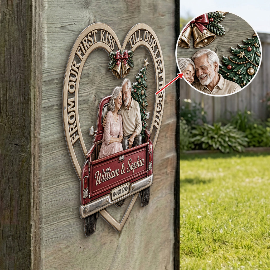 I Love You - Personalized Couple 3D Printed Cut Metal Sign