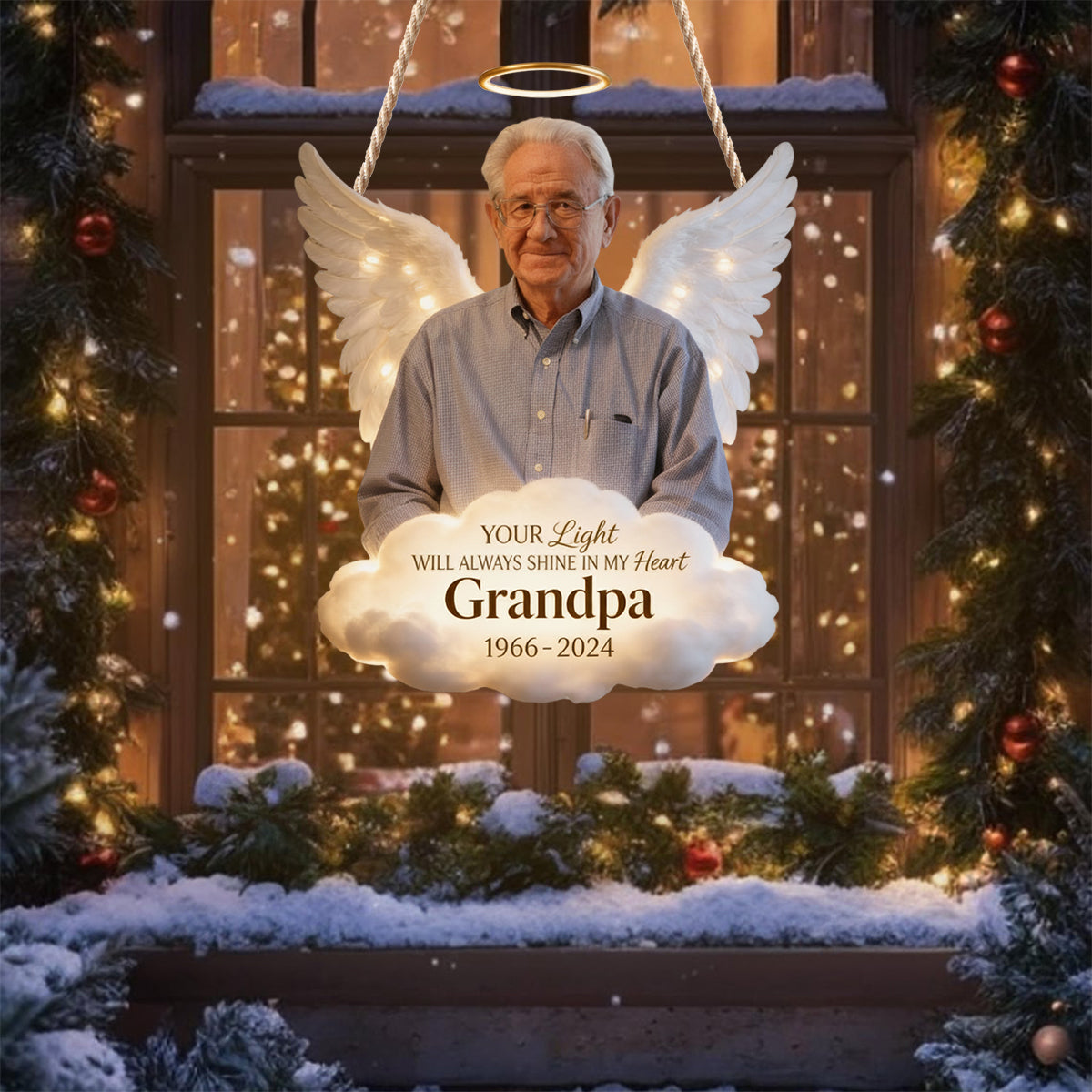 Angel Memorial - Personalized Memorial LED Light Acrylic Sign