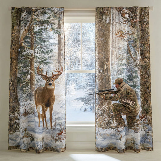 Love Hunting - Personalized Hunting Blackout Window Curtain/ Drapes Set