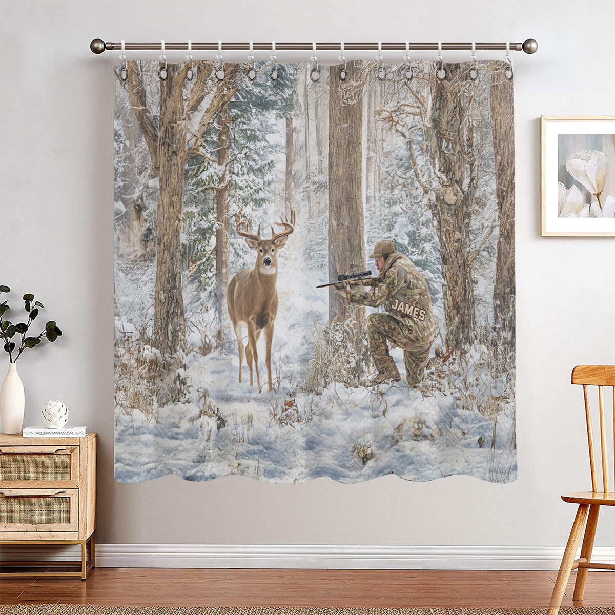 Love Hunting - Personalized Hunting Blackout Window Curtain/ Drapes Set