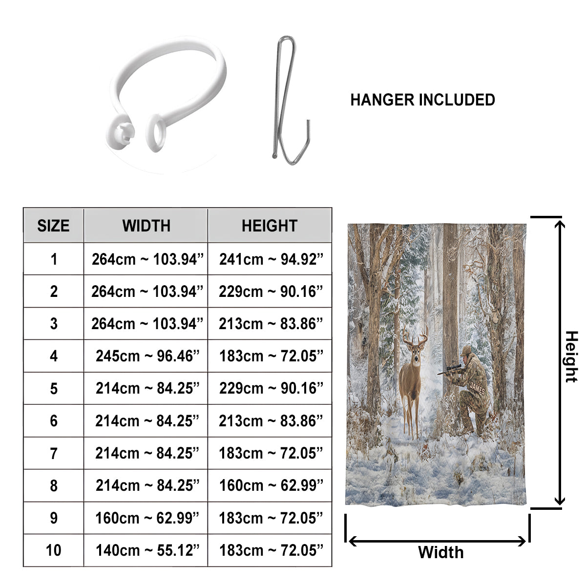 Love Hunting - Personalized Hunting Blackout Window Curtain/ Drapes Set