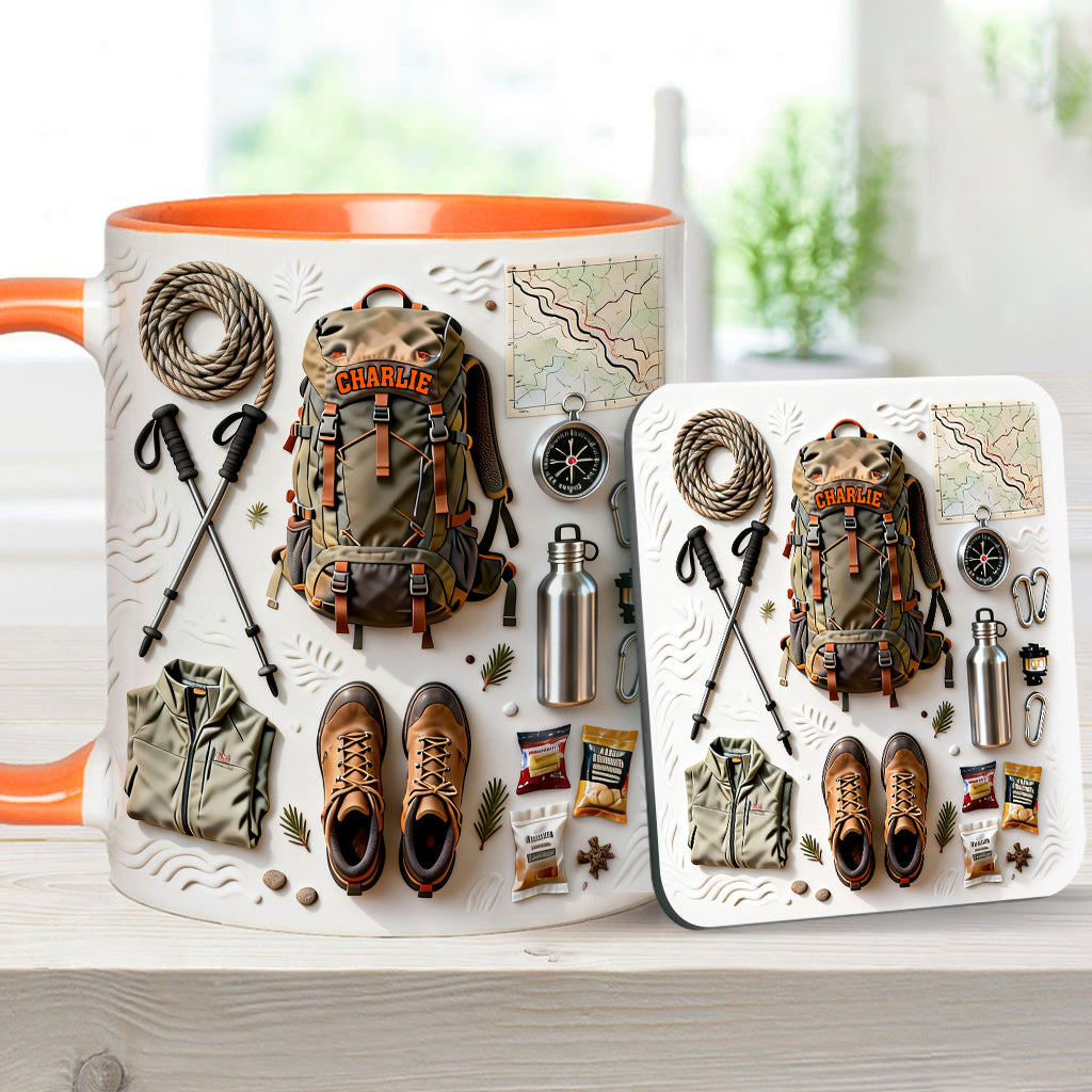 Wanderbegeisterte – Personalisierter Wanderbecher & Untersetzer
