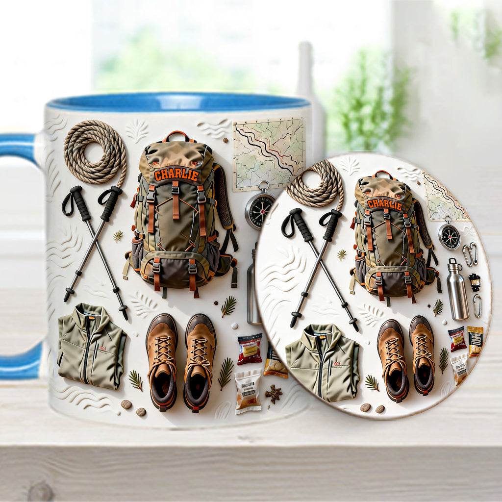 Wanderbegeisterte – Personalisierter Wanderbecher & Untersetzer