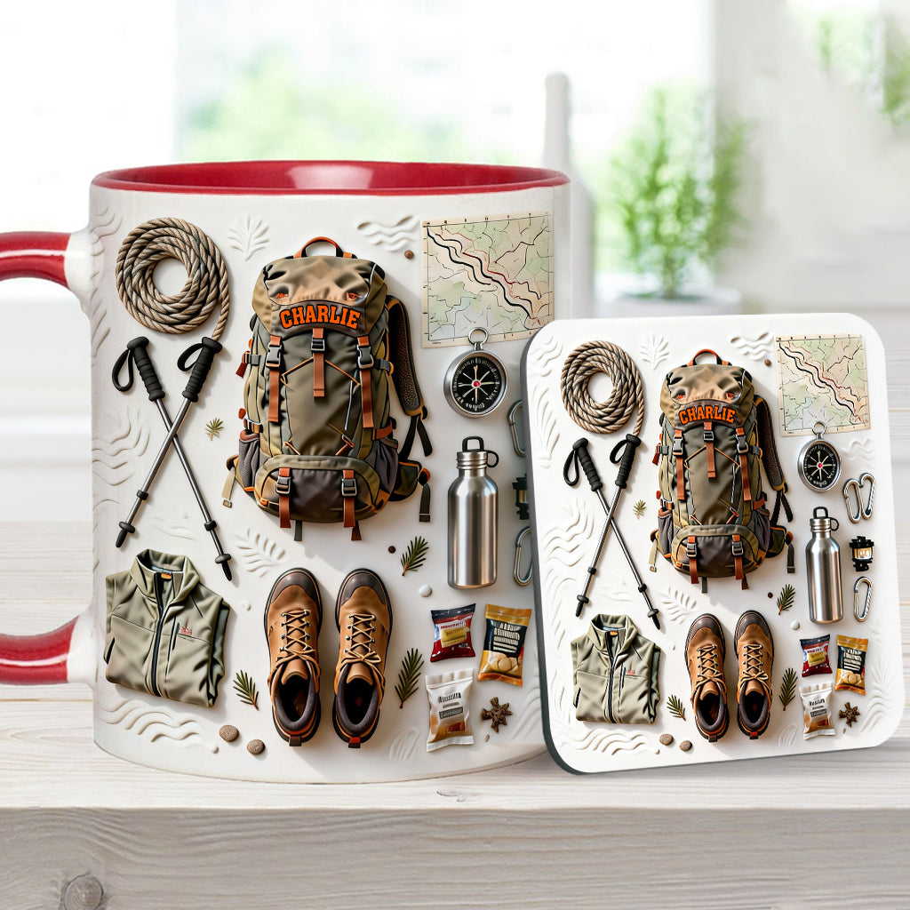 Wanderbegeisterte – Personalisierter Wanderbecher & Untersetzer