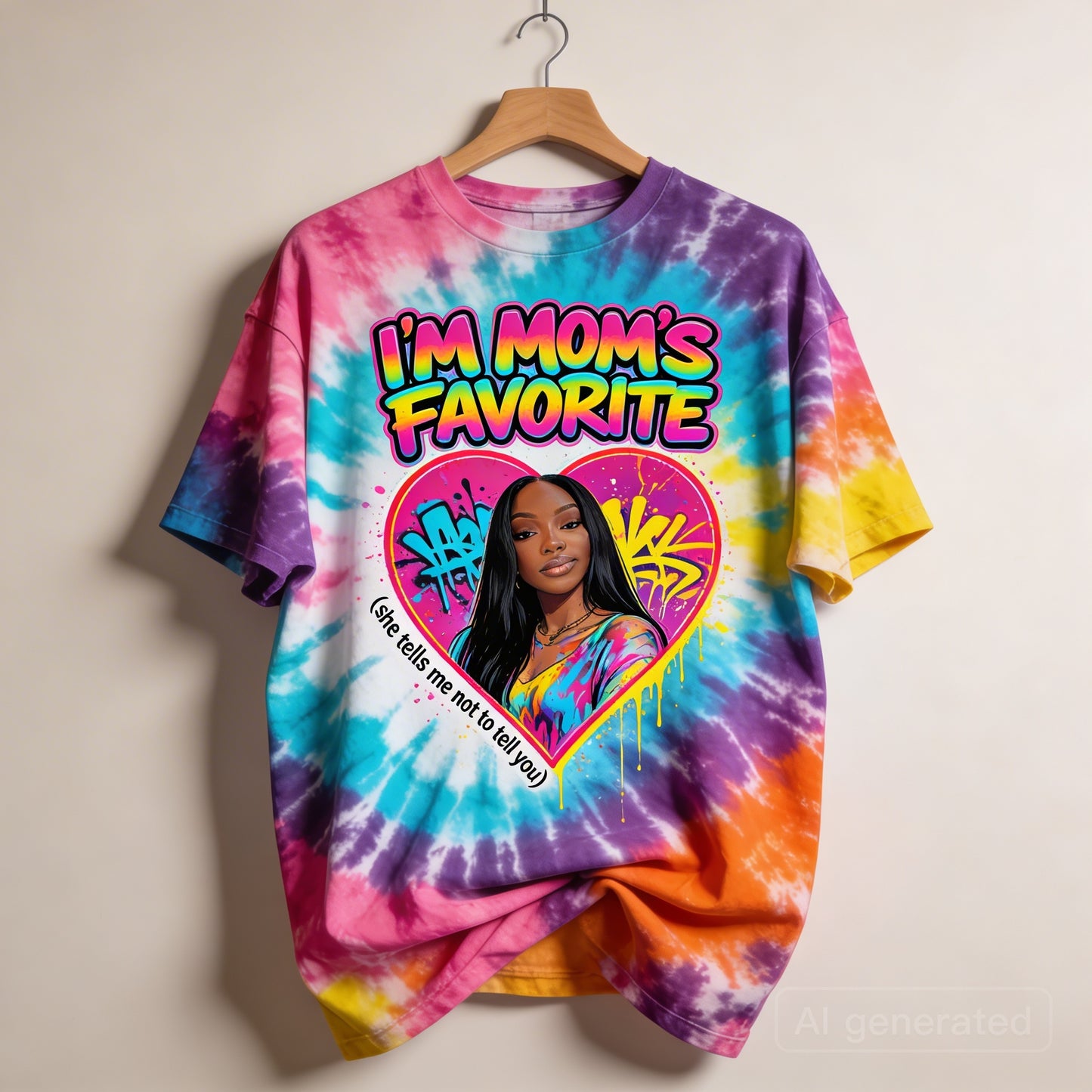 Lustiges Muttertagsgeschenk, Mamas Favorit - Personalisierte Mutter All Over Shirt