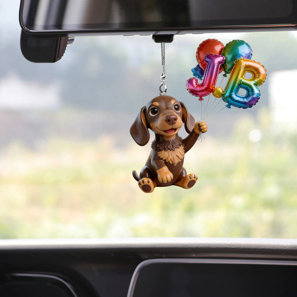 Personalisierter Haustiername Ballon - Individuelles Hundetransparentes Autoornament