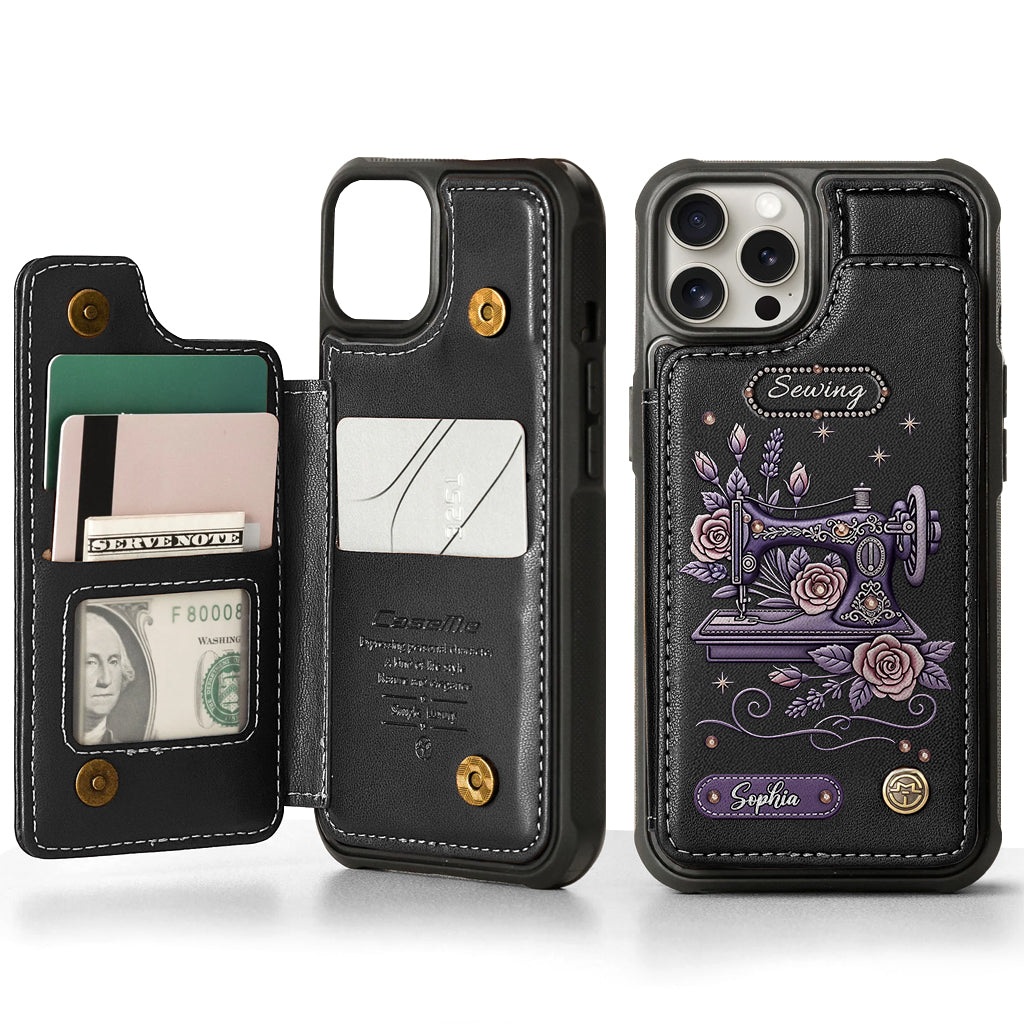 Love Sewing - Personalized Sewing Wallet Phone Case
