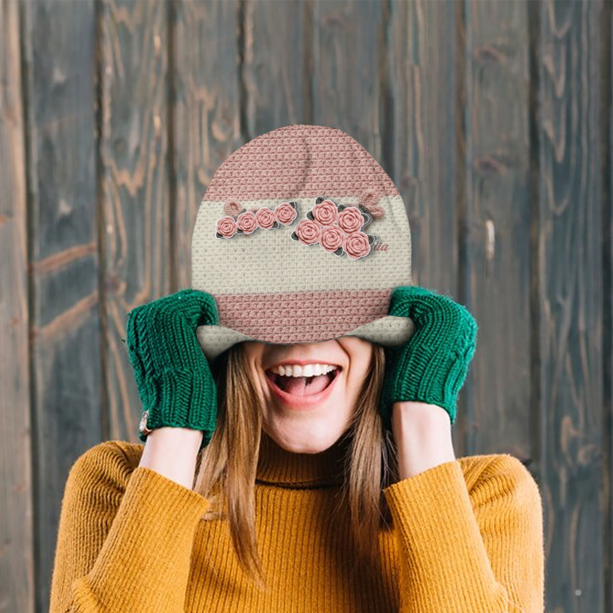 Baking Lover - Personalized Baking Beanie Hat With Patches