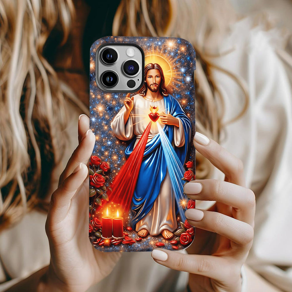 Sacré-Cœur de Jésus - Coque de téléphone personnalisée avec impression chrétienne intégrale