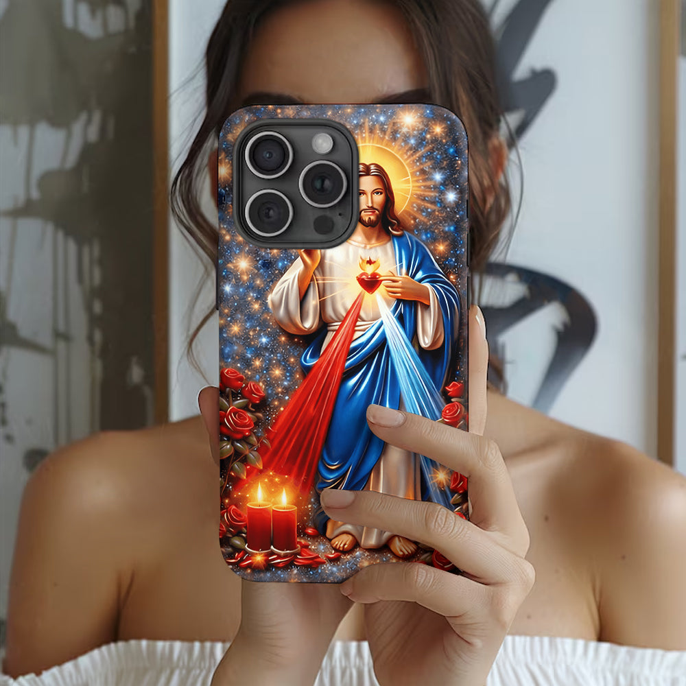 Sacré-Cœur de Jésus - Coque de téléphone personnalisée avec impression chrétienne intégrale