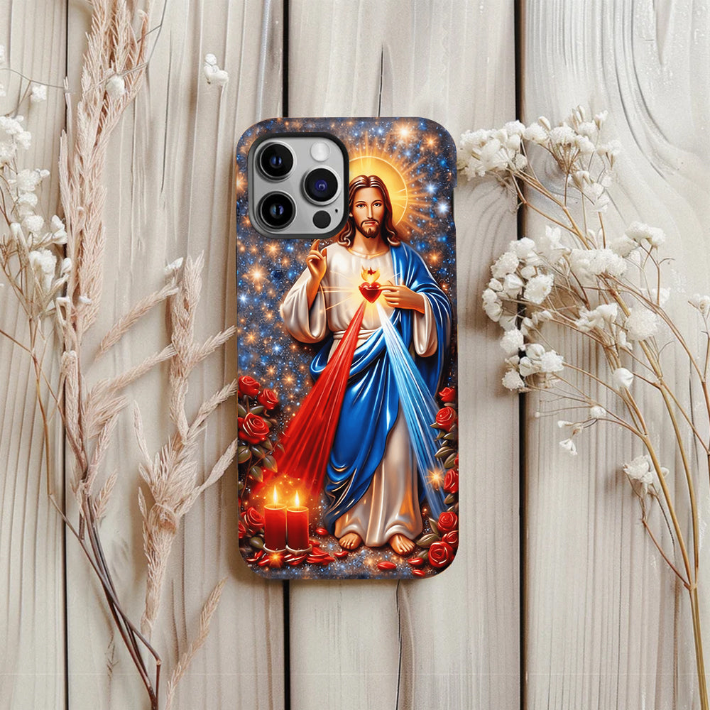 Sacré-Cœur de Jésus - Coque de téléphone personnalisée avec impression chrétienne intégrale