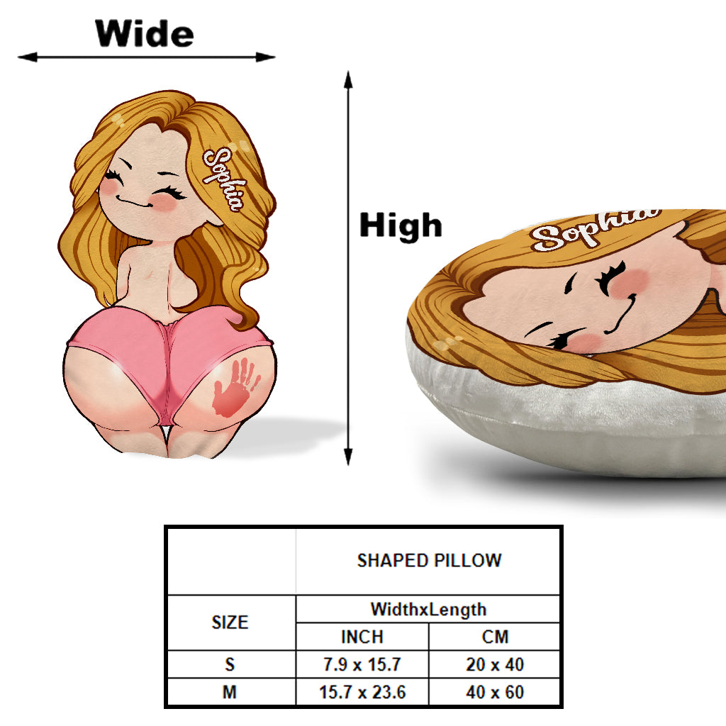 Funny Chibi Art for Couple - Personalized Couple Shaped Pillow