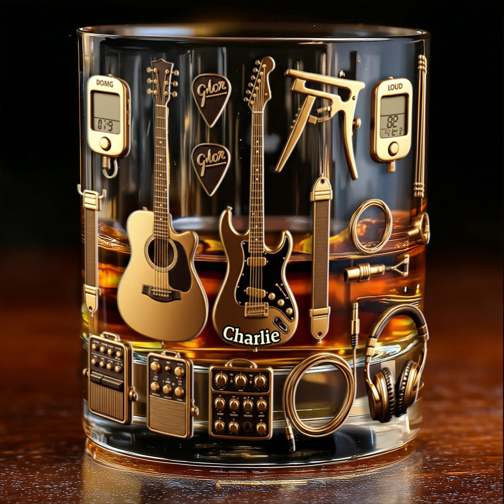 Guitarist - Personalized Guitar Whiskey Decanter Set