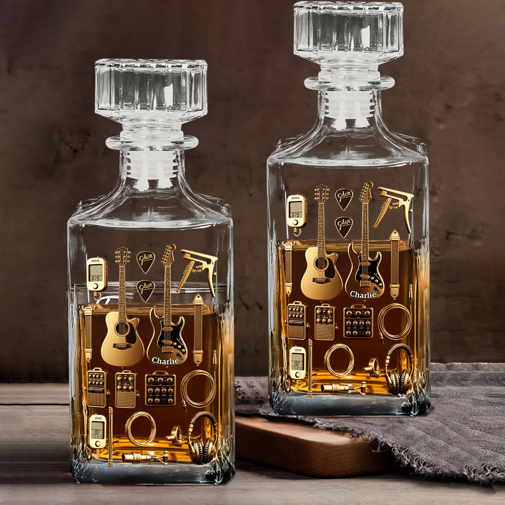 Guitarist - Personalized Guitar Whiskey Decanter Set