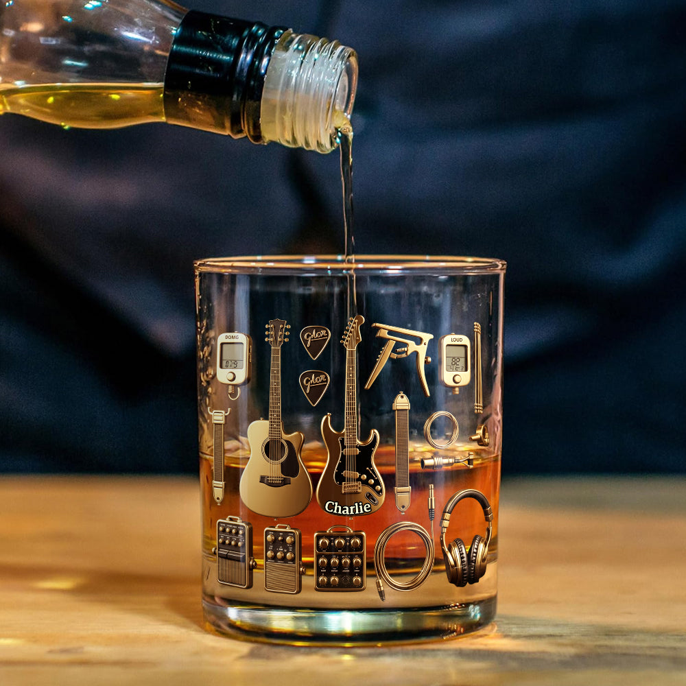 Guitarist - Personalized Guitar Whiskey Decanter Set