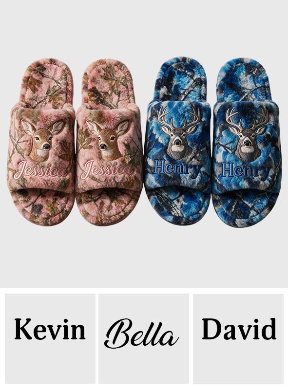 You & Me We Got This - Personalized Hunting Open-Toe Slippers