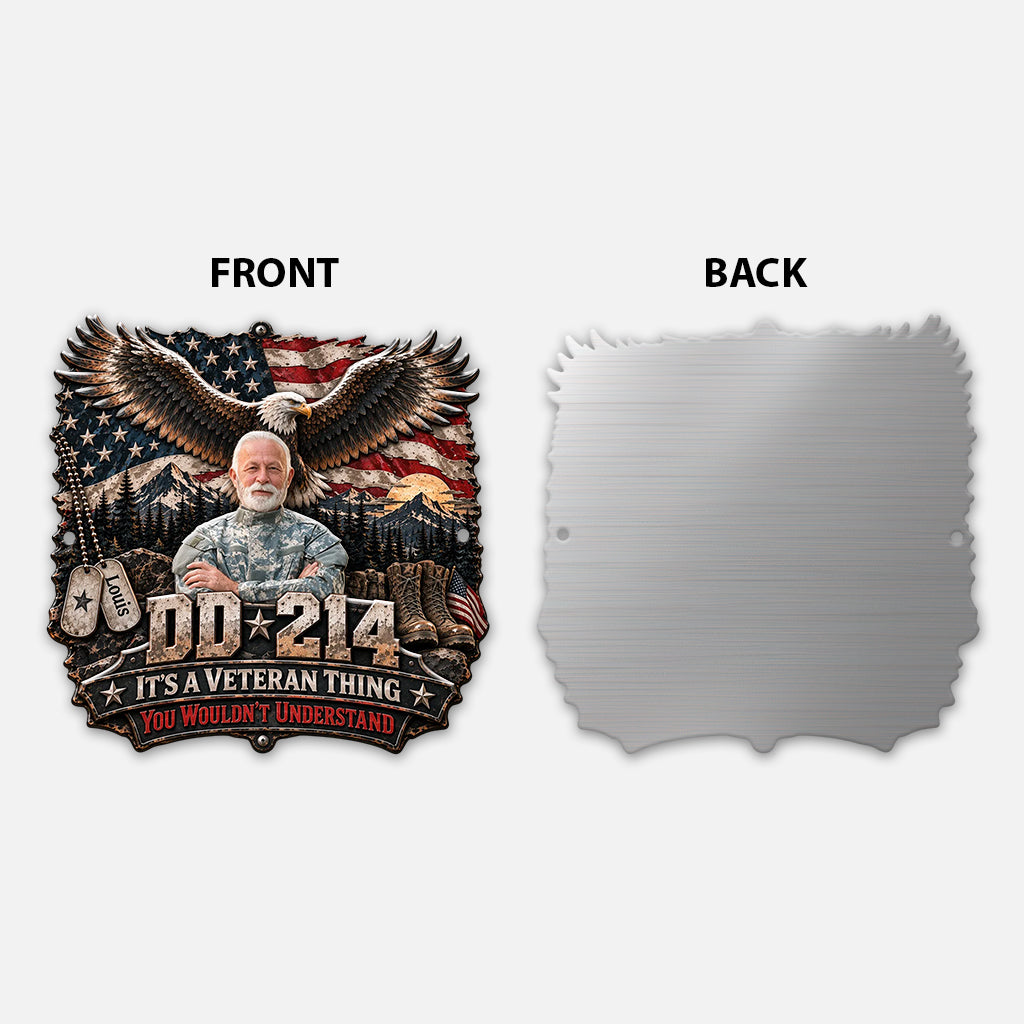 Veteran Gift, Gift for Veteran - Personalized Veteran 3D Printed Cut Metal Sign