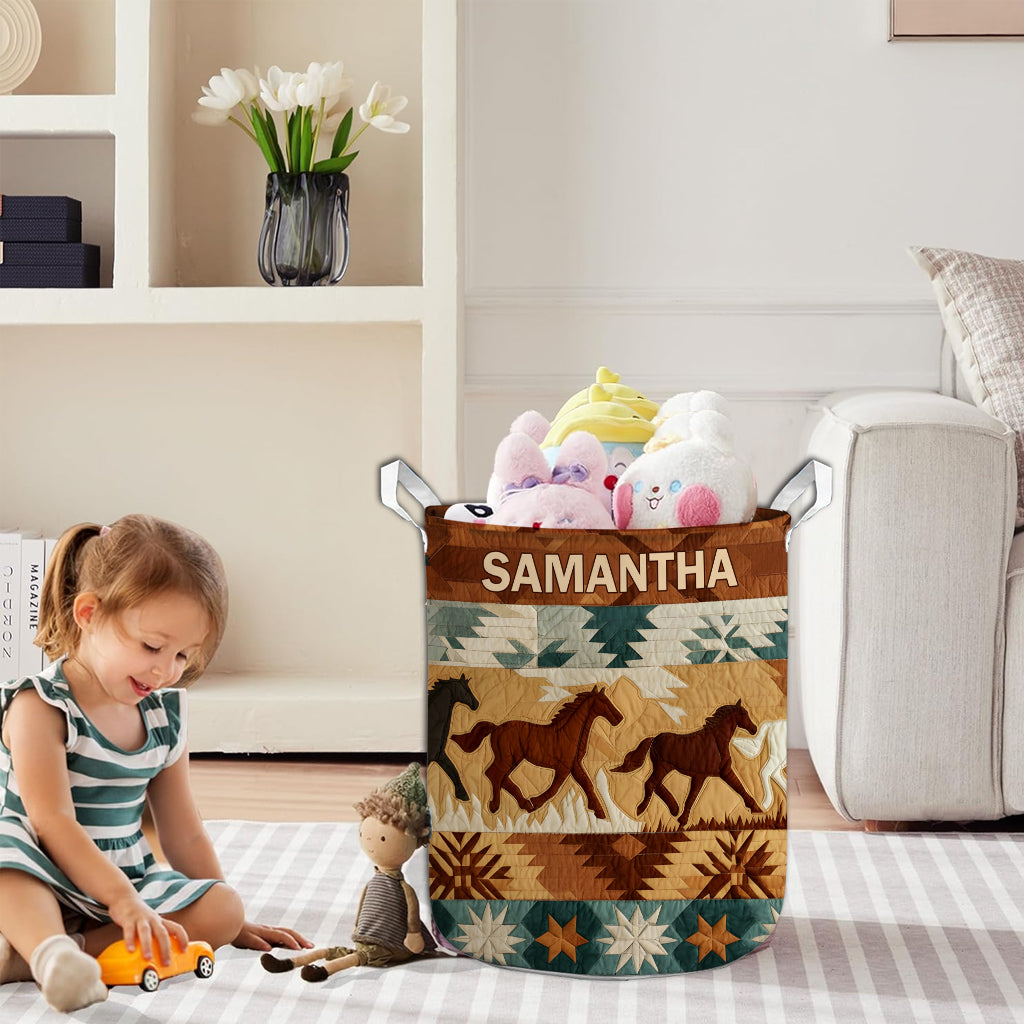 The Spirit Of The Wild - Personalized American Indian Storage Basket